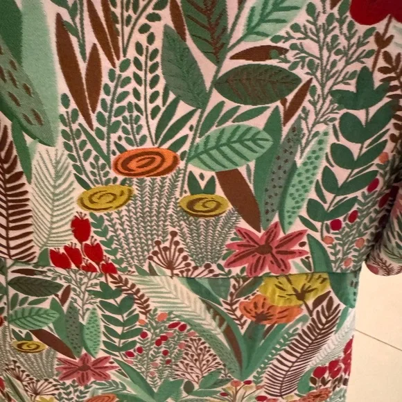 GB Girls Red and Orange Casual Puff Sleeve Dress